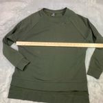 Nike Long Versa Vented Hem Pullover Crew Neck Sweater Womens Size S Olive Photo 4