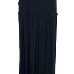 Sleeveless Square Neck Midi Dress Black Size L Photo 0