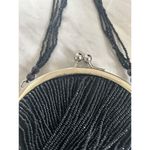 Vintage Black Draped Beaded Minaudière Mini Bag Photo 5