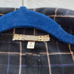 Gimmicks by BKE  plaid embellished long jacket Blazer Navy Women’s size S Photo 10