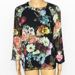 Ted Baker  Anina Oil Painting Floral Top,Size 1 US (0-2) Photo 3