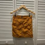 Free People mustard corduroy mini skirt size 2 Photo 2