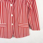 Vintage Charlotta California Glazier Blazer Jacket Red White Candy Stripe 1170‎ Size M Photo 4
