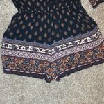 Forever 21 Black cold shoulder paisley tribal patterned romper Photo 2