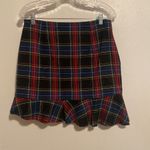 ZARA  Woman Plaid Tartan Asymmetrical Ruffle Hem Skirt Photo 1