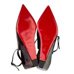 Christian Louboutin NEW Condorage Strap 85mm Iridescent Wedge Heel size 37 Black Photo 8