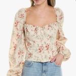 We Wore What  Ruched Cup Top in Almond Milk Photo 2