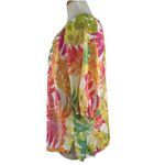 Tommy Bahama  Shirt L Womens Multicolor Linen Viscose Floral Button Pullover Top Photo 2