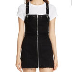 RE/DONE Levis Black Denim Zipper Mini Dress Photo 2
