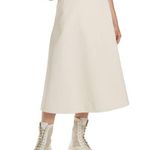 Moncler  Cotton A-Line Midi Skirt with Pockets, Size 42 New w/Tag Retail $505 Photo 0