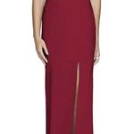 NWT Dessy Collection Burgundy Off The Shoulder Criss Cross Trumpet Dress Size 4 Photo 0