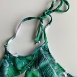High Neck Halter Palm Print Bikini Top Size Small Photo 4