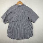 Columbia PFG Clemson Tiger Black White Gingham Print Short Sleeve Shirt Size XL Photo 2