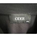 Cider Black Ruched Side Stretchy Ribbed Sleeveless Blouse Photo 2