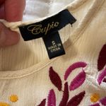 cupio  Light Tan Floral Gauze Tank W/Fly-away Back Size S Photo 2