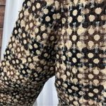 Sigrid Olsen ‎ Wool Blazer Lined geometric Plaid Black Brown Preppy Secretary L Photo 10