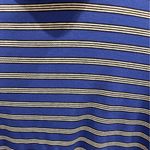 Nordstrom ASR Blue Striped Cotton Turtleneck Long Sleeve Shirt Women Size L New Photo 2