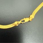 Unsigned Yellow Goldplated Flat Snake Chain 24” Necklace 11g. Gold Photo 11