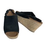 Skechers Brit Spring Shot Black Suede Sandals Adjustable Sling Back Size 9 Photo 6