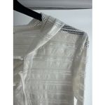 prAna  Top Womens Large Brown Striped Gauzy Hooded Pullover Tie Waist Pocket‎ Photo 4