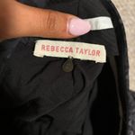 Rebecca Taylor  Black Leopard Printed Shorts Eyelet Trim- Size 2 Photo 3