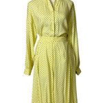 Pendleton Vintage 2 Piece Skirt Blouse Set Yellow Polka Dot Women’s Size 12/14P Photo 0