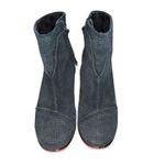 Toms  Black Perforated Leather/Suede Ankle
Bootie(Size 8.5W) Photo 6