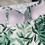 None Green tropical one piece swimsuit padded Photo 3