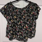 Kontrol  black flower off shoulder top in xl Photo 3