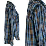 Free People  Western Bohemian Muslin Embroidered Magical Plaid Shirt Small Fall Photo 4