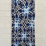 Kenar Blue and White Slip Midi Dress with Spaghetti Straps Photo 3