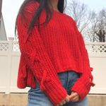 Charlotte Russe red knit sweater Photo 0