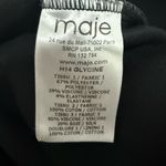 Maje  Glycine Black Long Sleeve Crepe Mini Dress with Velvet Trim Size M Medium Photo 8