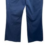 Tory Burch Maddie Cropped Flare Trouser Pants Gold Button Navy Blue Size US 12 Photo 6