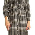 Banana Republic  Gingham Plaid Button Front Mini Dress Size 6 Photo 0