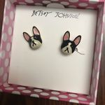 Betsey Johnson Betsy Johnson frenchie Boston terrier earrings Photo 0