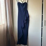 Windsor Navy Blue Slit Dress Photo 3
