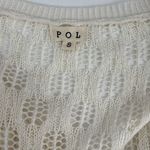 POL Crochet Ivory Beach Cover Up Kimono Cardigan Tassel Tie Waist Size S NWOT Photo 3