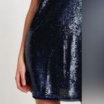 Free People Time to Shine Navy Blue Sequin Slip Dress Photo 7