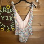 Antonio Melani Floral One Piece Bow Modest Deep V Backless Swimsuit 10 Photo 5