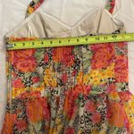 Guess Floral Halter Top Mini Dress Womens Size 4 Bustier Smocked Lined Y2K Pink Photo 4