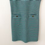 Lilly Pulitzer  | Navy Green Stripe Shift Dress Short Sleeve Short | Size Medium Photo 3