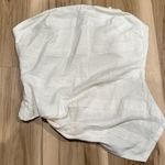 Free People  White Asymmetrical Strapless Top Women’s Medium Photo 0