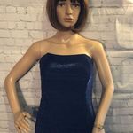 Jessica McClintock Gunne Sax Maxi Cocktail Dress Blue/Purple Sparkles Vintage 9 Photo 3