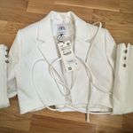 ZARA white blazer cropped Photo 2