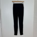 Carbon 38  Black Bungee Lace Ankle High Rise Leggings Photo 3