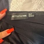 Pretty Little Thing Black Glitter One Shoulder Crop Top Photo 3