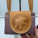 Hunting World Made in Italy‎ Foldable Tote Bag Shoulder Bag Cotton Linen Blend x Tan Photo 0