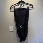 Time And Tru New  Black Halter Textured Swimsuit Size Large 12-14 Photo 2