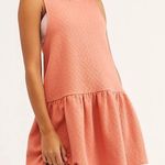 Free People Easy Street Drop Waist Textured Dress Orange XS Photo 0